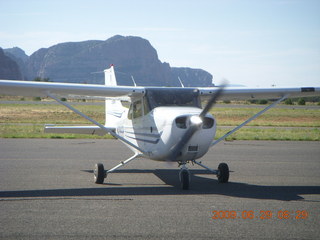 C172 with Ken Calman and Markus inside at Sedona Airport (SEZ)