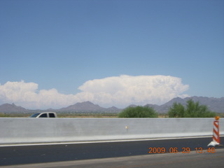 clouds building up over McDowell Mountains
