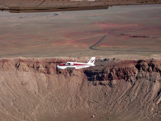 3 6ww. Markus's photo - aerial - Adam flying N4372J - in-flight photo at meteor crater