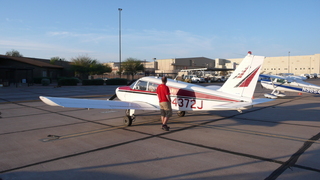 Markus's photo - aerial - Adam flying N4372J - in-flight photo at meteor crater