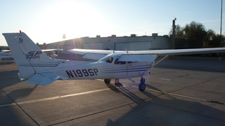 Markus's photo - aerial - Adam flying N4372J - in-flight photo at meteor crater