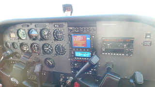 Markus's photo - aerial - Adam flying N4372J - in-flight photo at meteor crater