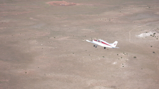 Markus's photo - meteor crater and N4372J in-flight photo