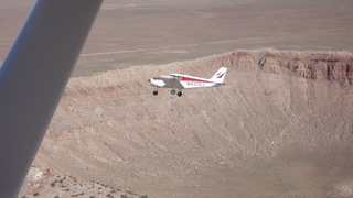 Markus's photo - meteor crater and N4372J in-flight photo