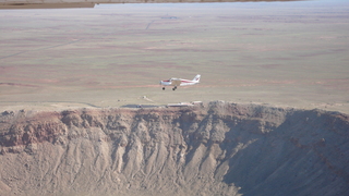 Markus's photo - meteor crater and N4372J in-flight photo