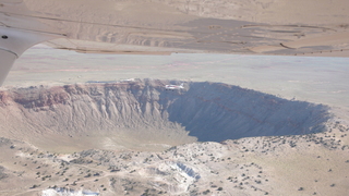 Markus's photo - meteor crater and N4372J in-flight photo