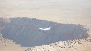 Markus's photo - meteor crater and N4372J in-flight photo