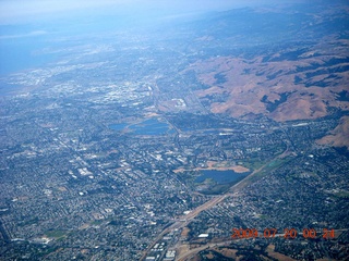 China eclipse - aerial - S.F. Bay area