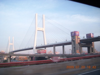 China eclipse - Shanghai bridge