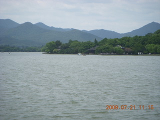 China eclipse - West Lake boat ride