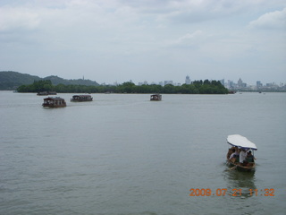 China eclipse - West Lake boat ride