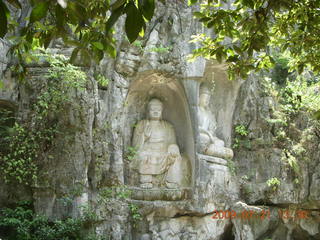 China eclipse - West Lake - Lingyin Buddhist sculptures and temples