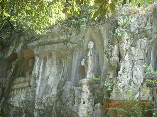 China eclipse - West Lake - Lingyin Buddhist sculptures and temples