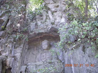 China eclipse - West Lake - Lingyin Buddhist sculptures and temples