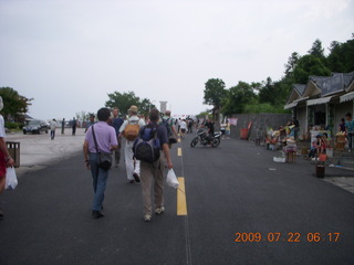 China eclipse - walk to eclipse site in Anji