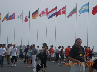 China eclipse - Anji eclipse site - flags