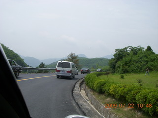 China eclipse - driving down from Anji