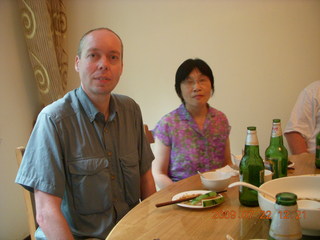 China eclipse - driving down from Anji - lunch crowd (from New Zealand)