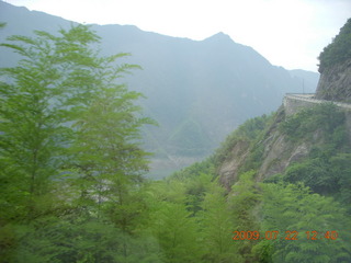 China eclipse - driving down from Anji