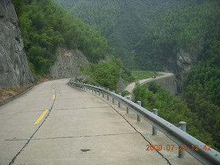 China eclipse - driving down from Anji