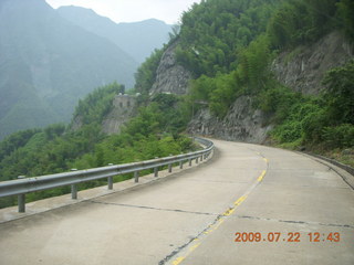 China eclipse - driving down from Anji