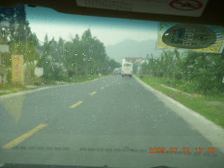 China eclipse - driving down from Anji