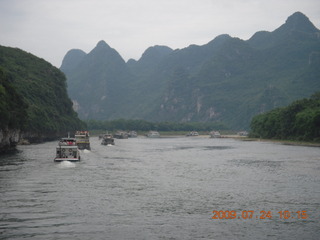 China eclipse - Li River  boat tour