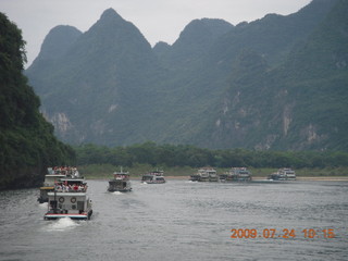 China eclipse - Li River  boat tour