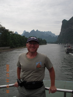 178 6xq. China eclipse - Li River  boat tour - Adam