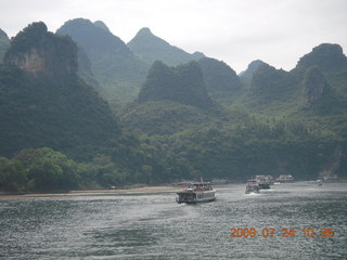 China eclipse - Li River  boat tour