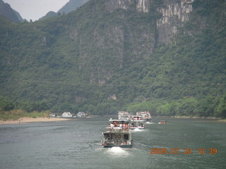 China eclipse - Li River  boat tour