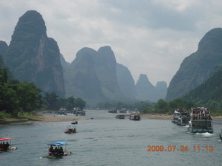 China eclipse - Li River  boat tour