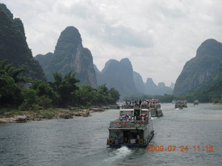 China eclipse - Li River  boat tour