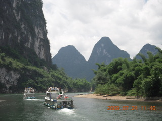 China eclipse - Li River  boat tour