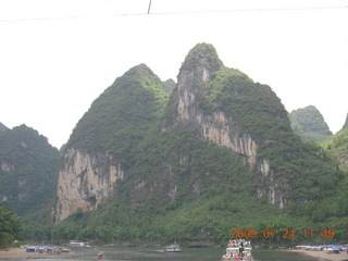 368 6xq. China eclipse - Li River  boat tour