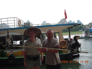 China eclipse - Li River  boat tour - Adam and cool show birds