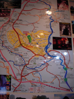 China eclipse - Yangshuo map in hotel