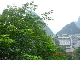 China eclipse - Yangshuo steps up the mountain