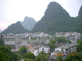 China eclipse - Yangshuo steps up the mountain