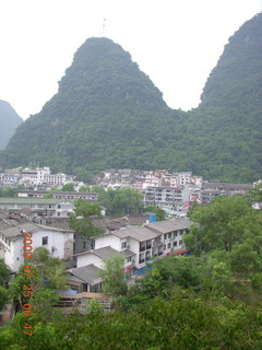 China eclipse - Yangshuo steps up the mountain