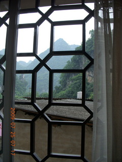 China eclipse - Yangshuo hotel view