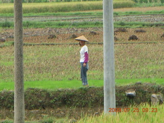 China eclipse - Yangshuo bicycle ride - walk to farm village