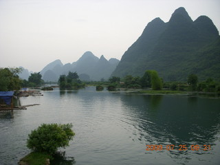 129 6xr. China eclipse - Yangshuo bicycle ride - walk to farm village