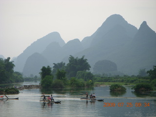 137 6xr. China eclipse - Yangshuo bicycle ride - walk to farm village