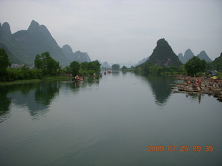 140 6xr. China eclipse - Yangshuo bicycle ride - walk to farm village