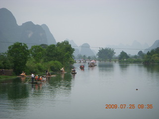 141 6xr. China eclipse - Yangshuo bicycle ride - walk to farm village