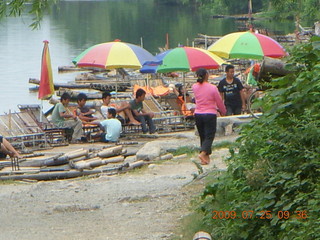 144 6xr. China eclipse - Yangshuo bicycle ride - walk to farm village