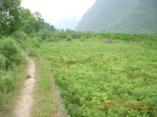 China eclipse - Yangshuo bicycle ride - walk to farm village