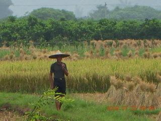 China eclipse - Yangshuo bicycle ride - walk to farm village