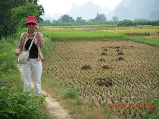 China eclipse - Yangshuo bicycle ride - walk to farm village - Ling